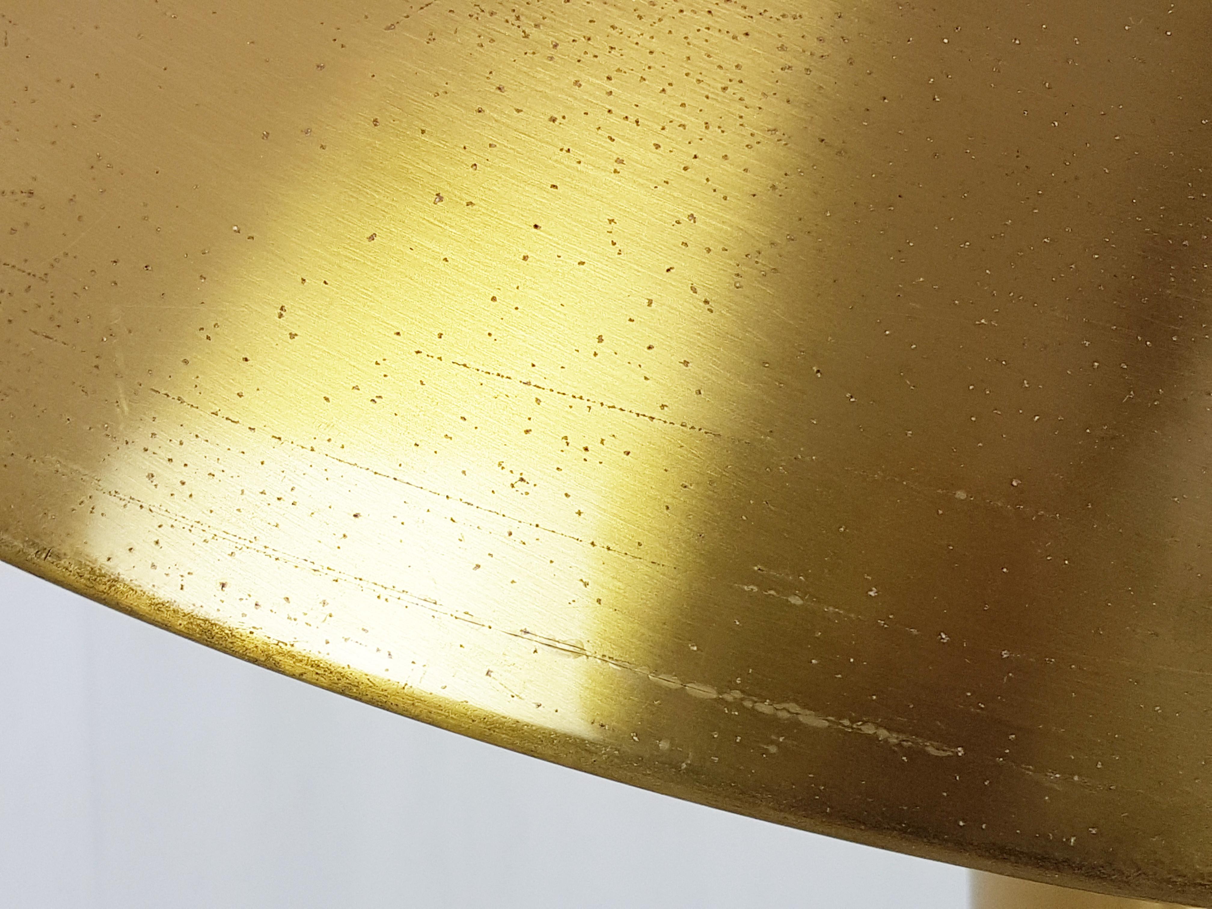 Brushed Brass Vaga Table Lamp by Franco Mirenzi for Valenti, 1978 For Sale 1