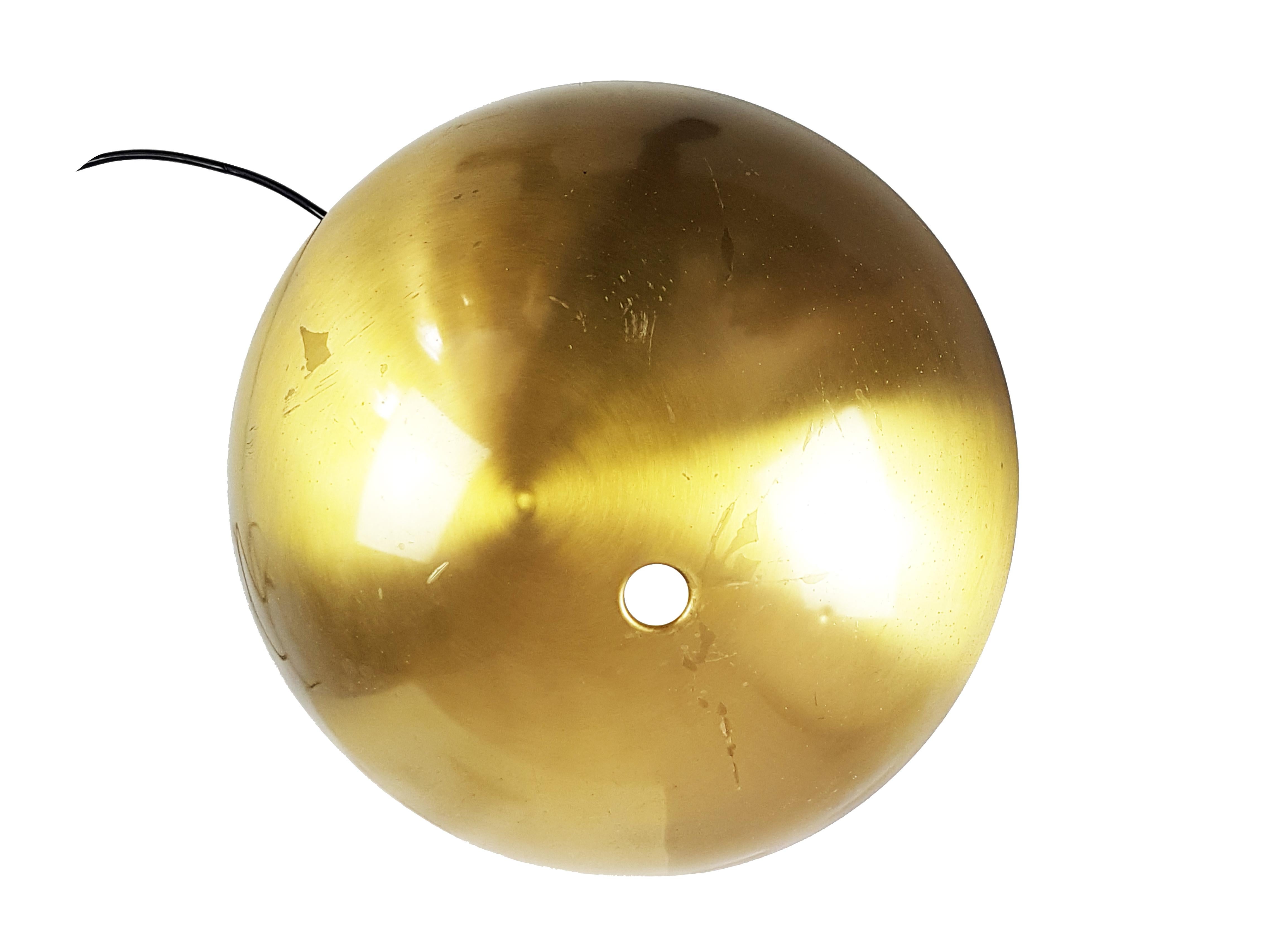 Brushed Brass Vaga Table Lamp by Franco Mirenzi for Valenti, 1978 For Sale 2