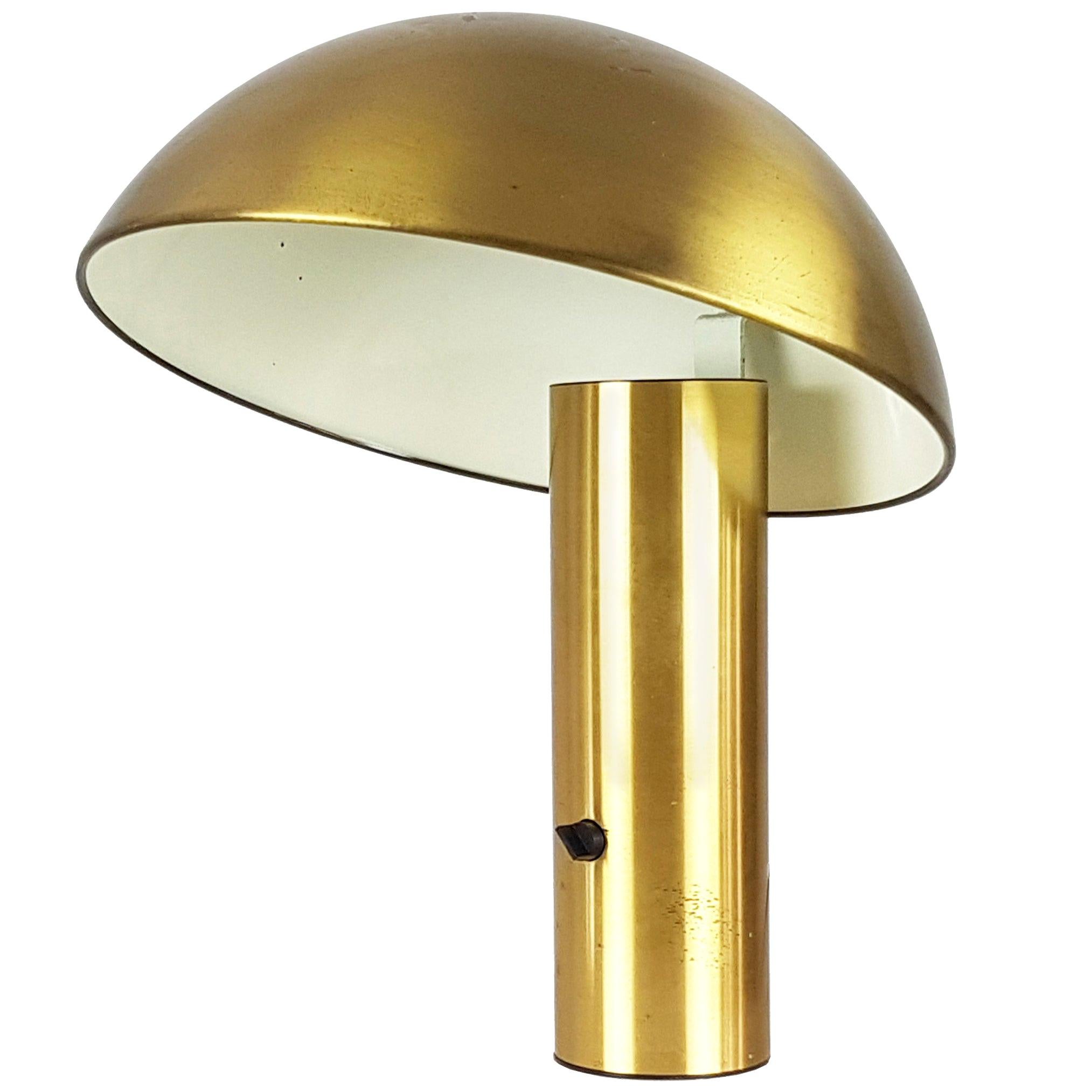Brushed Brass Vaga Table Lamp by Franco Mirenzi for Valenti, 1978