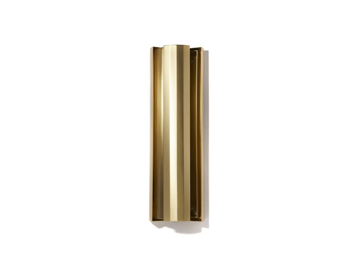 French LETO 360 brushed Brass Wall Light with Mobile Fins For Sale
