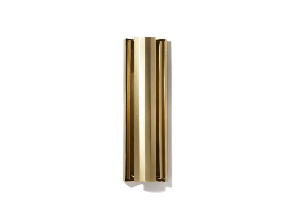 Brushed LETO 360 brushed Brass Wall Light with Mobile Fins For Sale