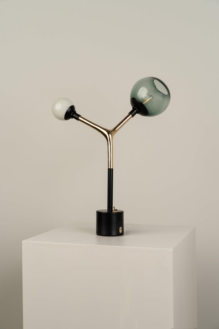 Mexican Mácula Table Lamp w/Lost-Wax Bronze, Customizable, Made in MX For Sale
