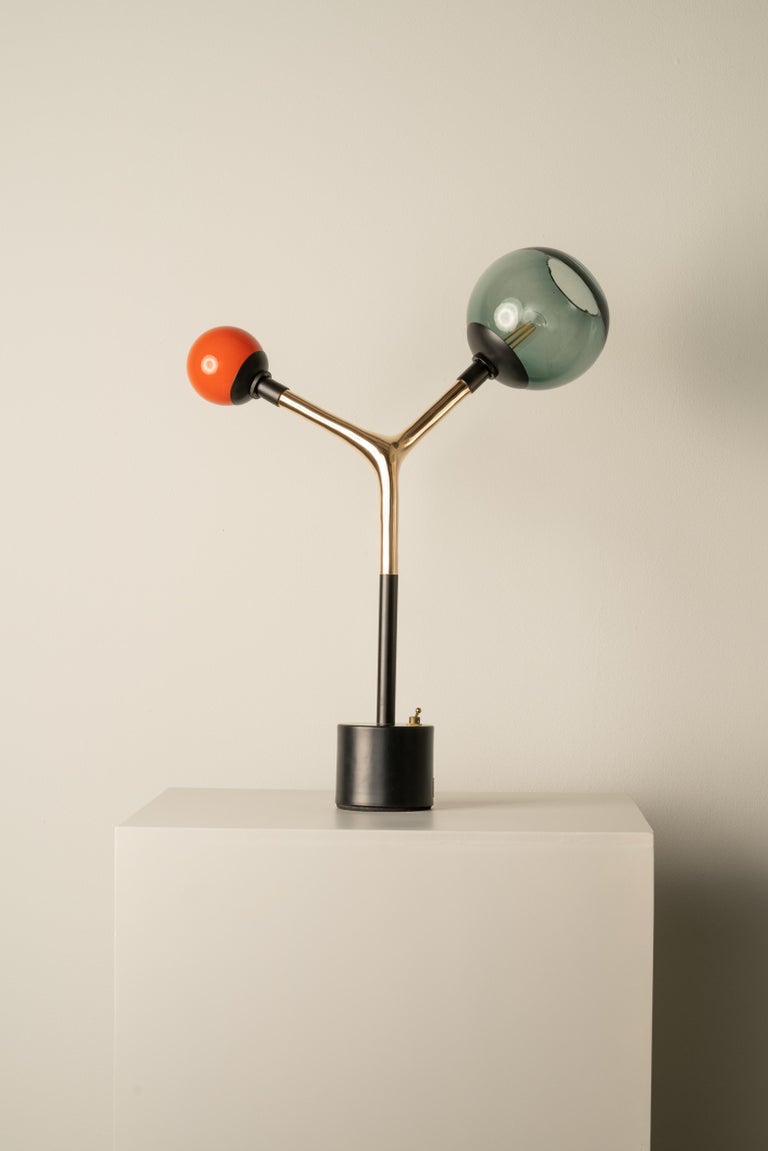 Mácula Table Lamp w/Lost-Wax Bronze, Customizable, Made in MX In New Condition For Sale In San Antonio, TX