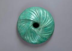 Patinated Foundry Bronze Maelstrom Wall Mounted Sculpture by David Tragen
