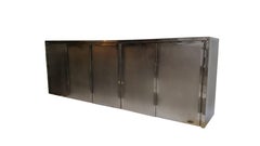 Brushed Chrome Five-Door Sideboard Credenza by Belgo Chrome