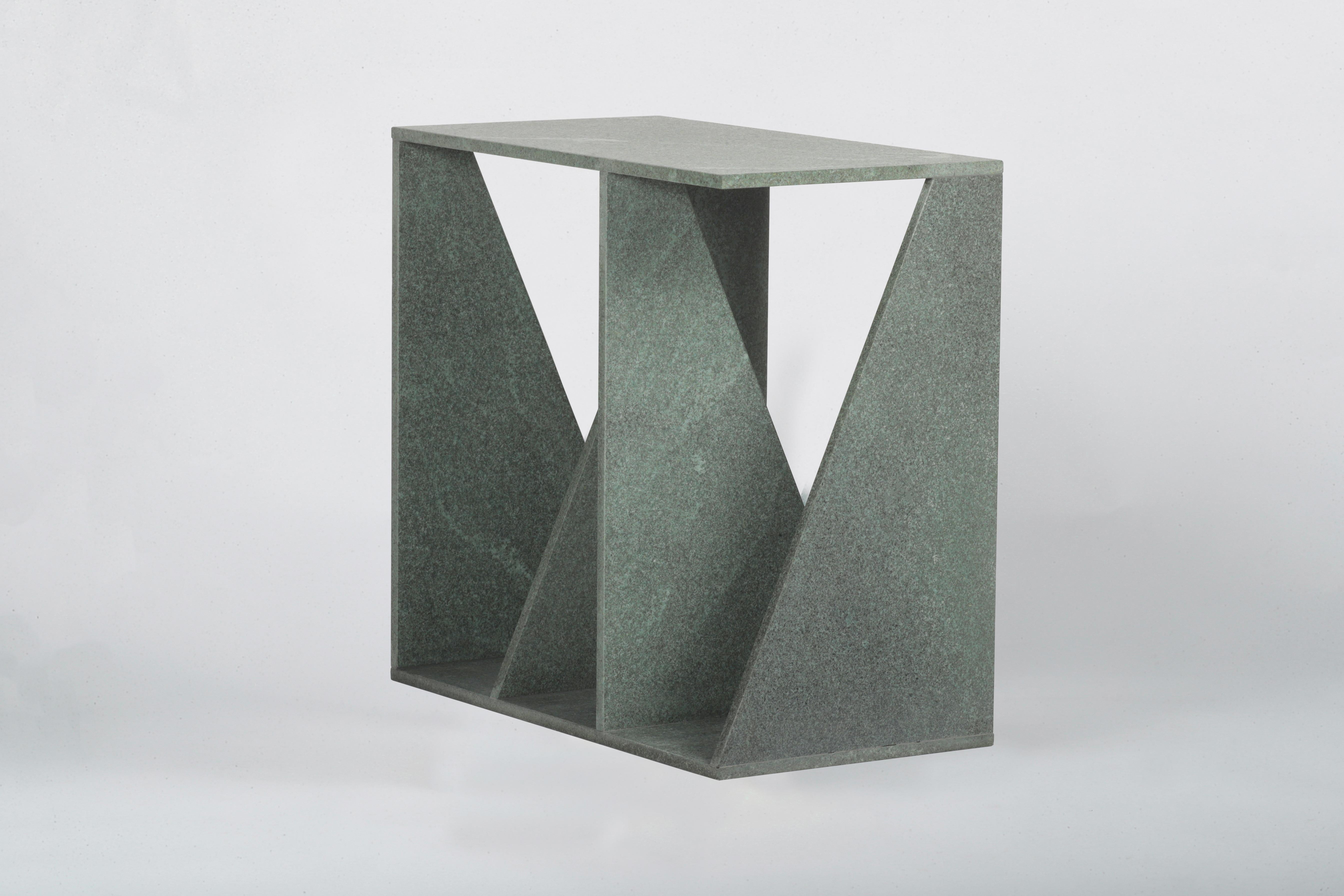 Brushed Diabase Envo Side Table by Studio Mohs In New Condition For Sale In Geneve, CH