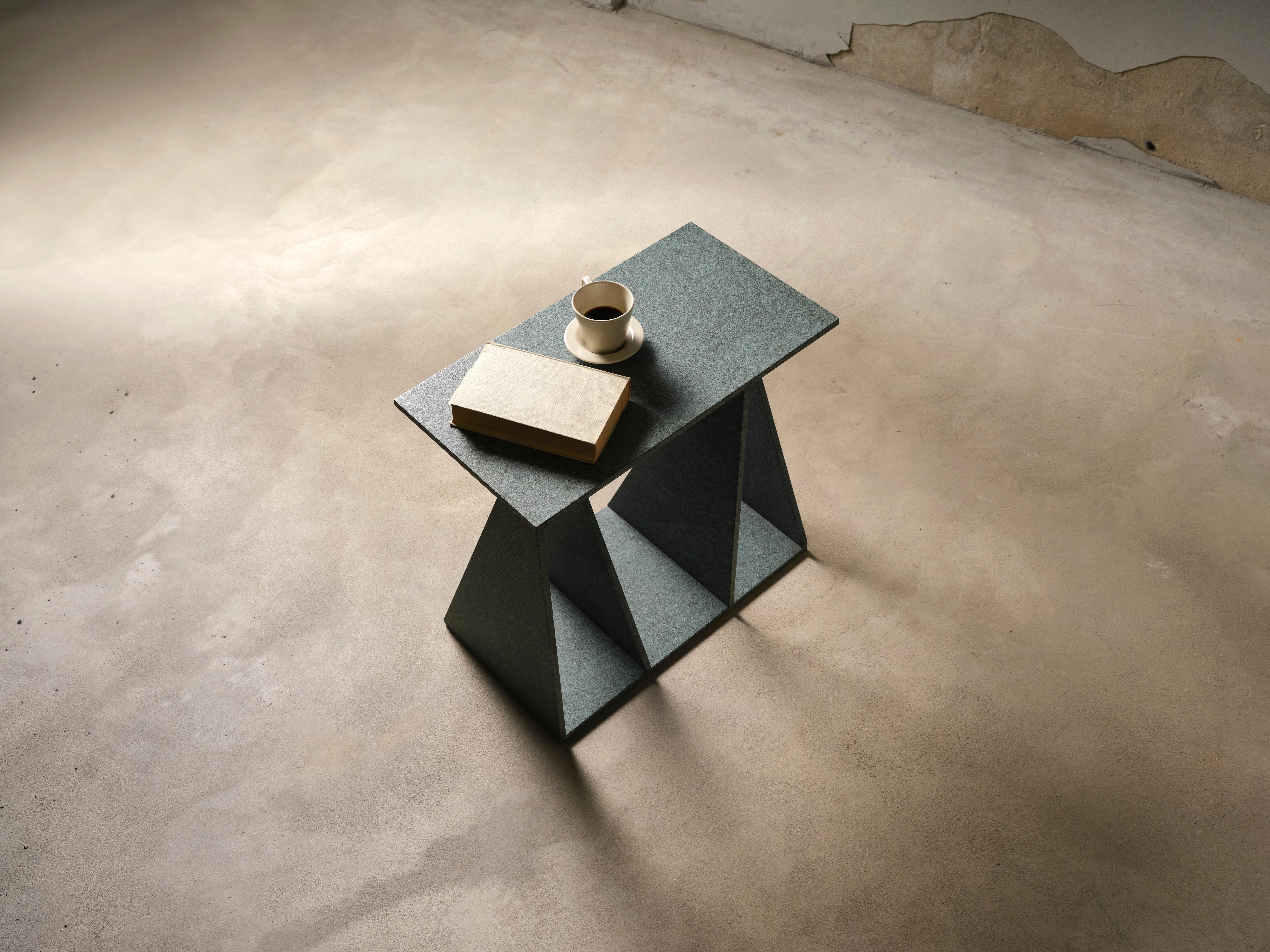 Brushed Diabase Envo Side Table by Studio Mohs For Sale 1