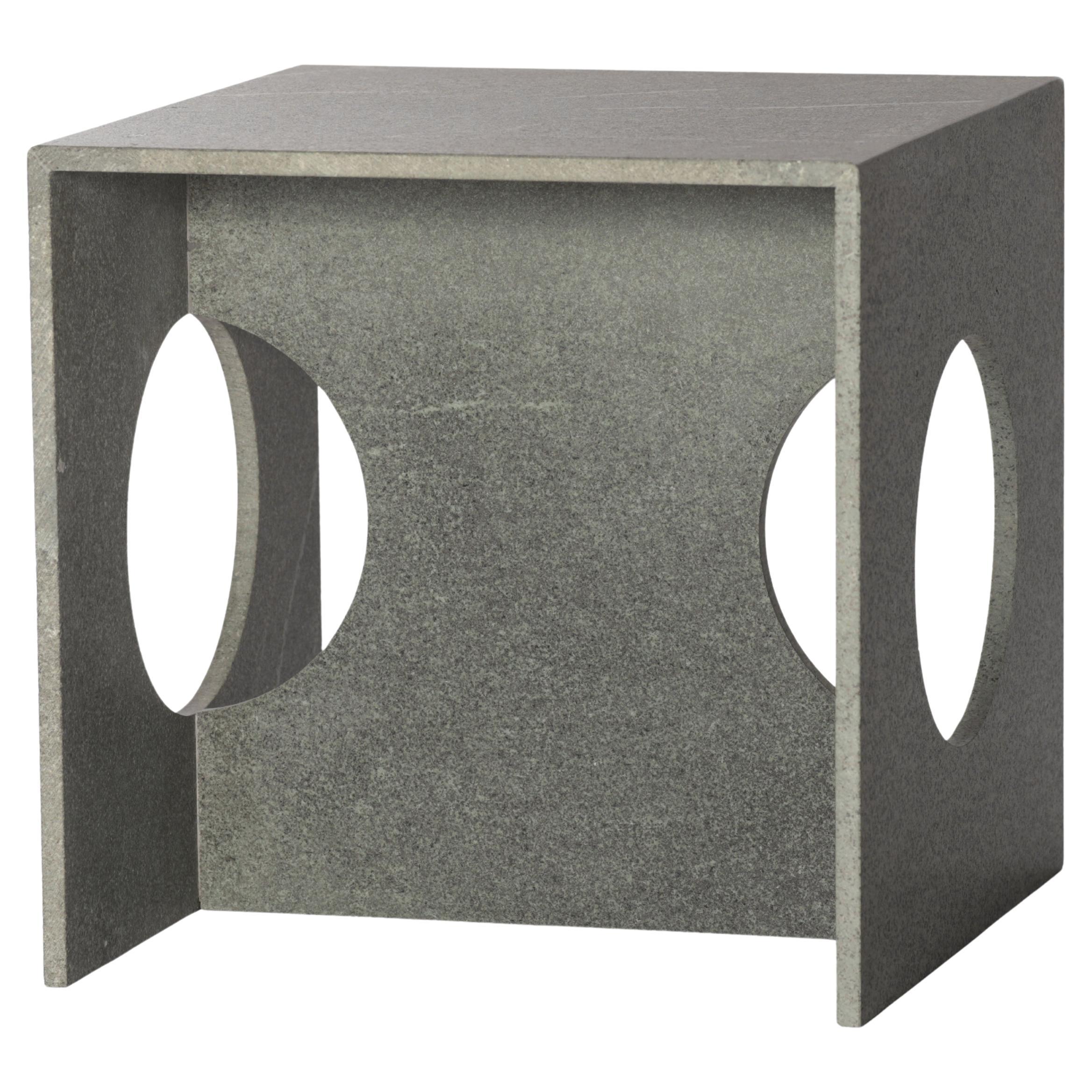 Brushed Diabase Hera Side Table by Studio Mohs