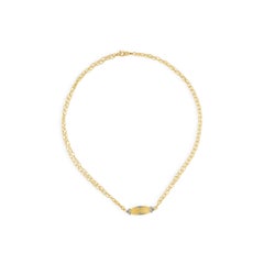 Roman Malakov 0.10 Carat Round Cut Diamond Ovoid Brushed Pendant Necklace