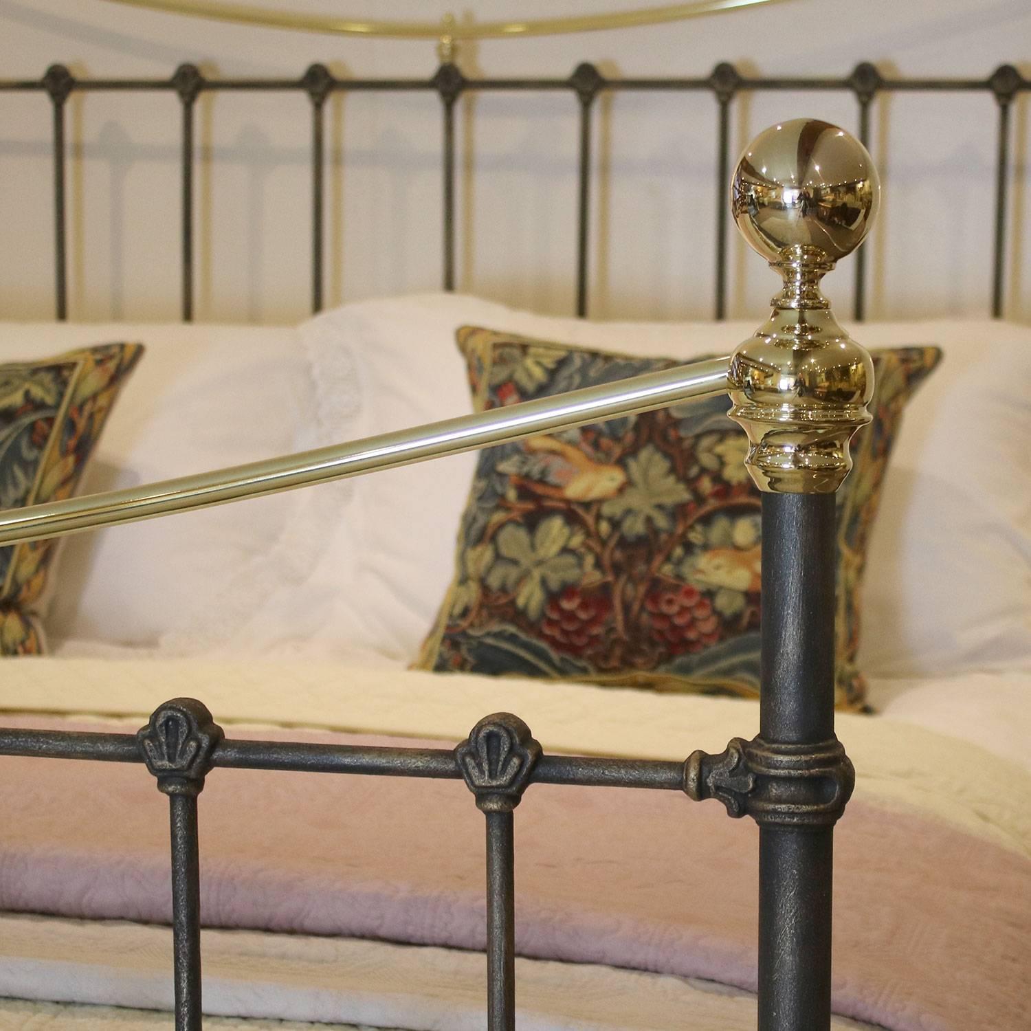 Late 19th Century Brushed Gold Antique Bed, MK143