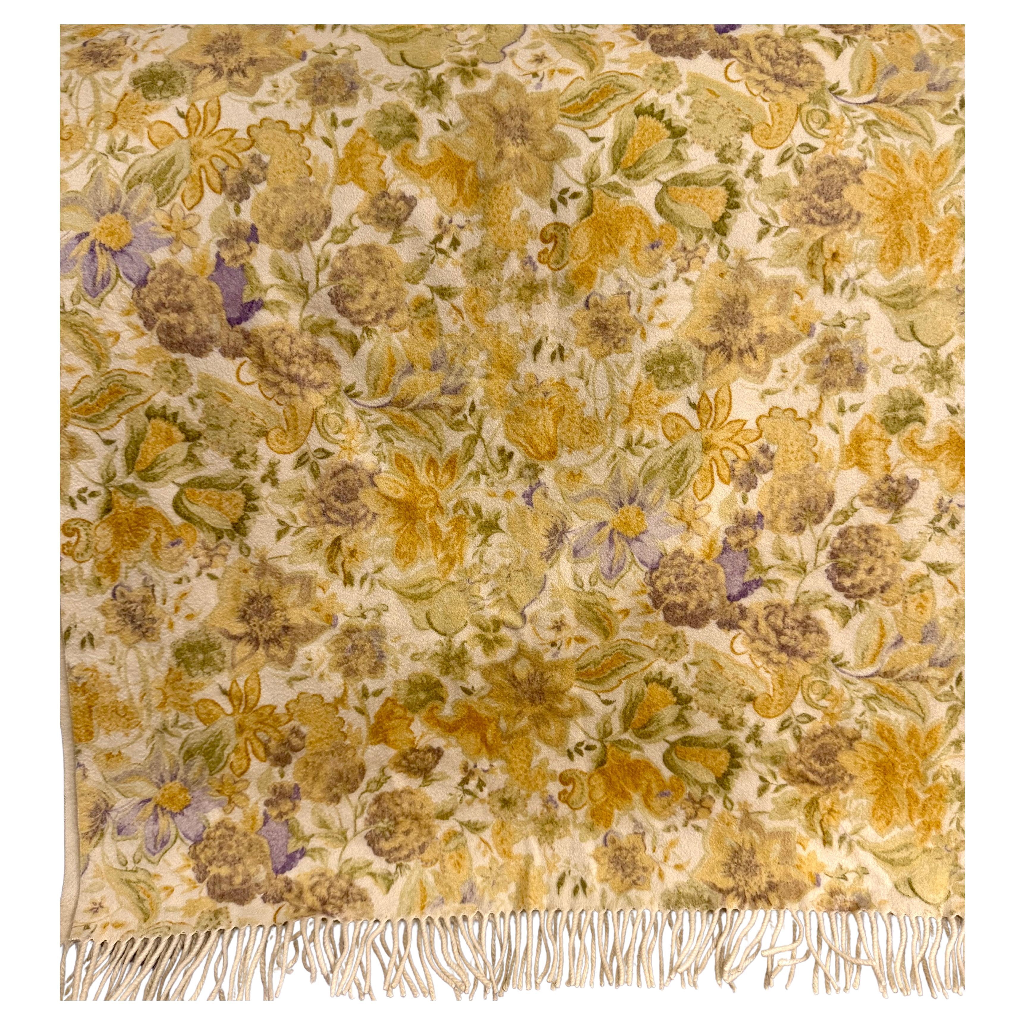 Brushed Long Fringed Shawl/Stole/Scarf, 100 % Cashmere , Made in Italy, 77 "X 28