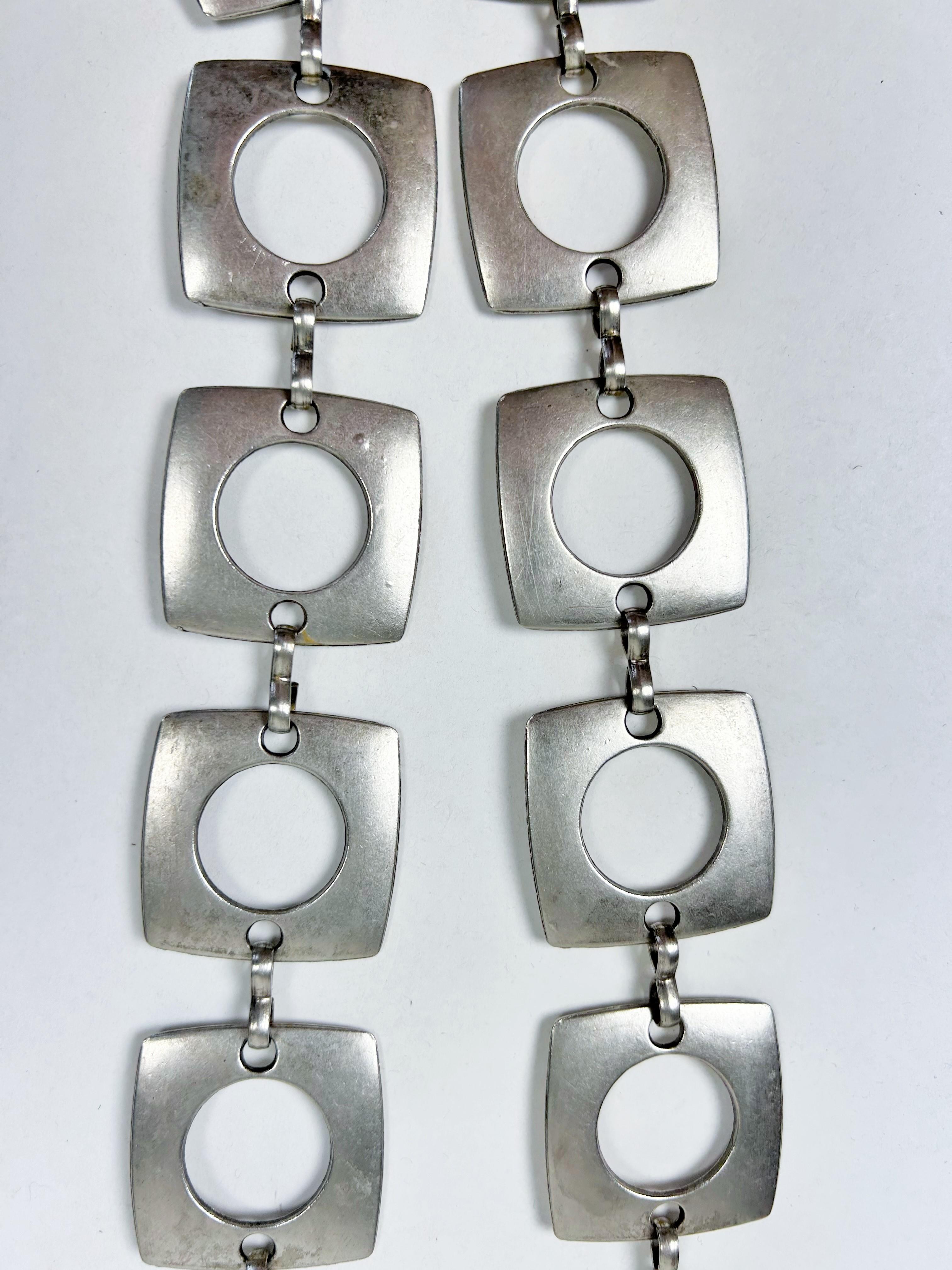 Cintura in metallo spazzolato stile Saharienne di Paco Rabanne (attribuita a) - Francia Cir in vendita 7