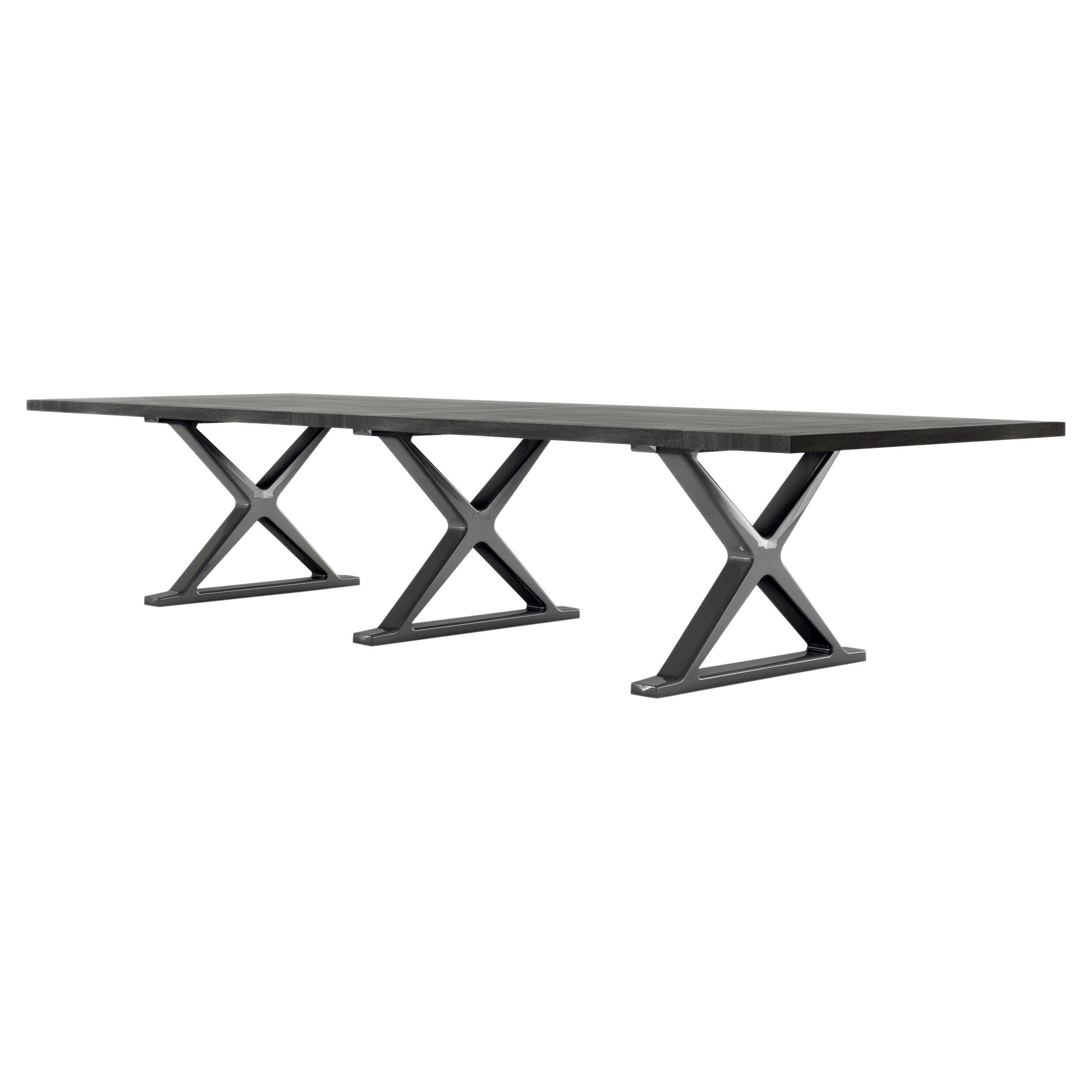 Brushed Oak 3 Leg Octroi Table by LK Edition For Sale