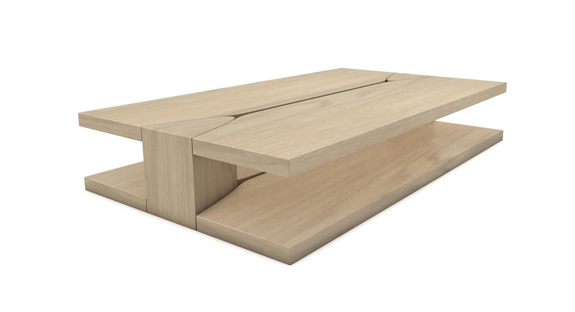 Brushed oak amarante low table by LK Edition.
Limited edition. 
Dimensions: 180 x 110 x H 40 cm 
Materials: Oak. 
Also available in oak.

It is with the sense of detail and requirement, this research of the exception by the selection of noble