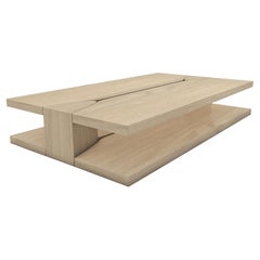 Brushed Oak Amarante Low Table by LK Edition