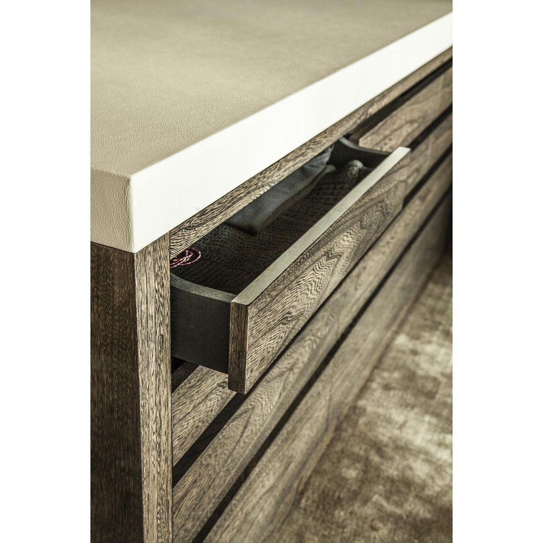 Modern Brushed Oak Elam Low Cabinet by LK Edition For Sale