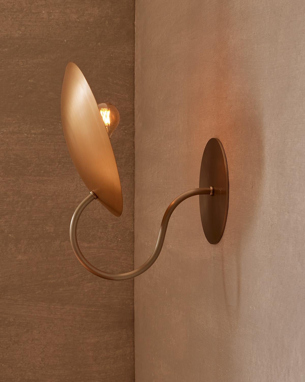 Contemporary Brushed Satin Nickel and Satin Bronze Arlo Sconce For Sale