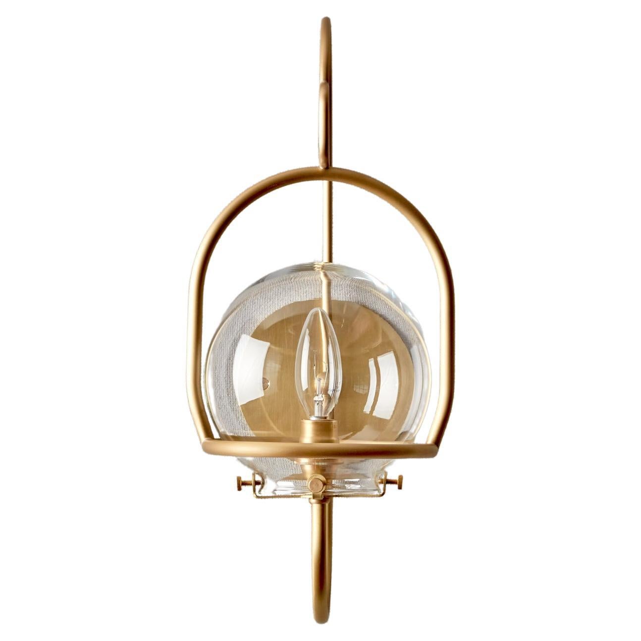Satin Brass Emil Lantern - Small - Outdoor Use For Sale