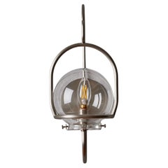 Brushed Satin Nickel Emil Lantern - Small - Outdoor Use