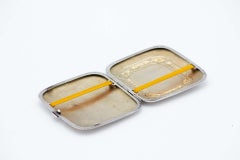 Brushed silver cigarette case