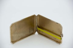 Brushed silver cigarette case