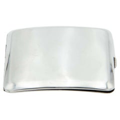 Brushed silver cigarette case