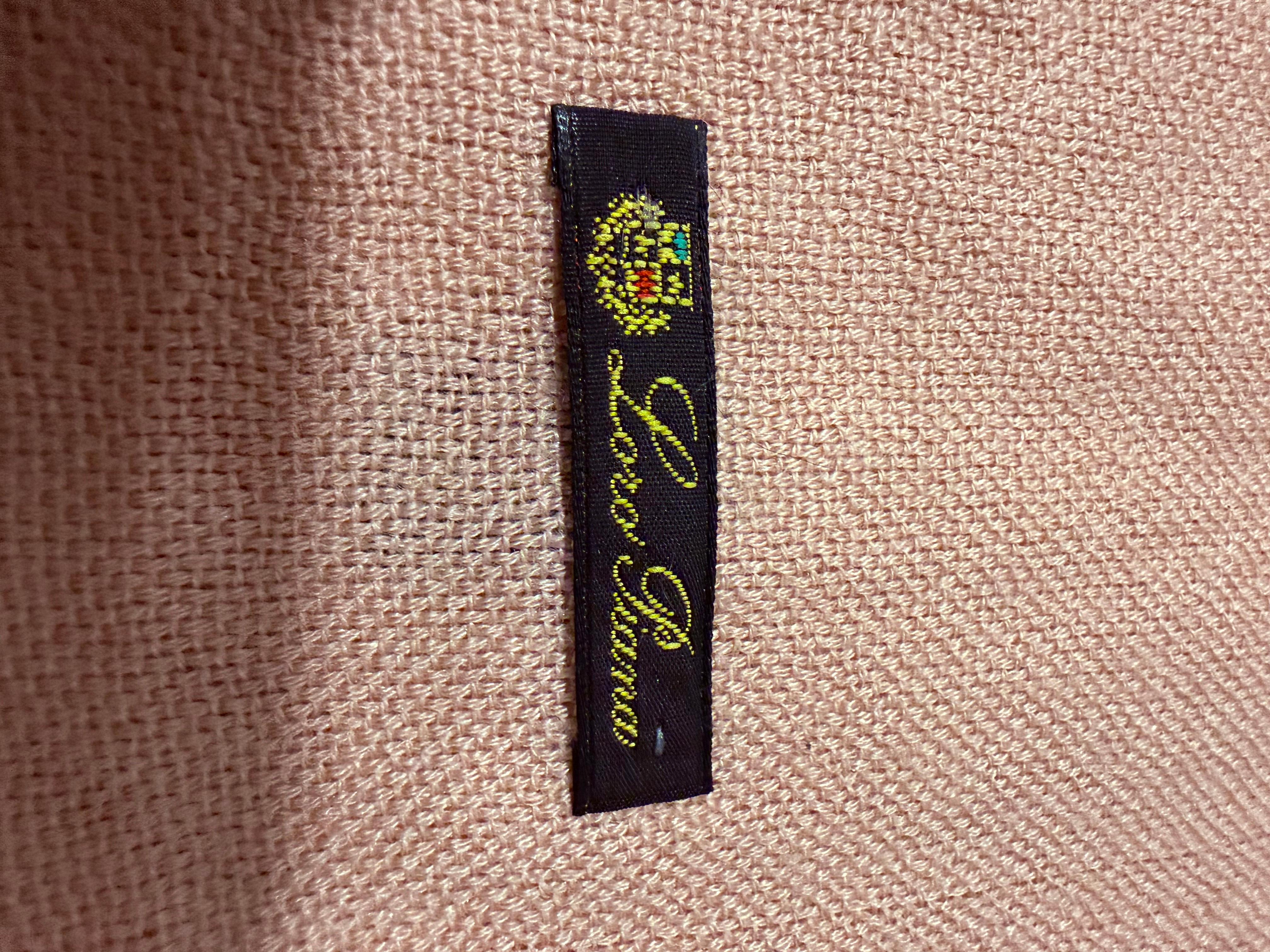 Brushed Smal Fringed Shawl/Stole/Scarf, 70 % Cashmere , Made in Italy, 55 