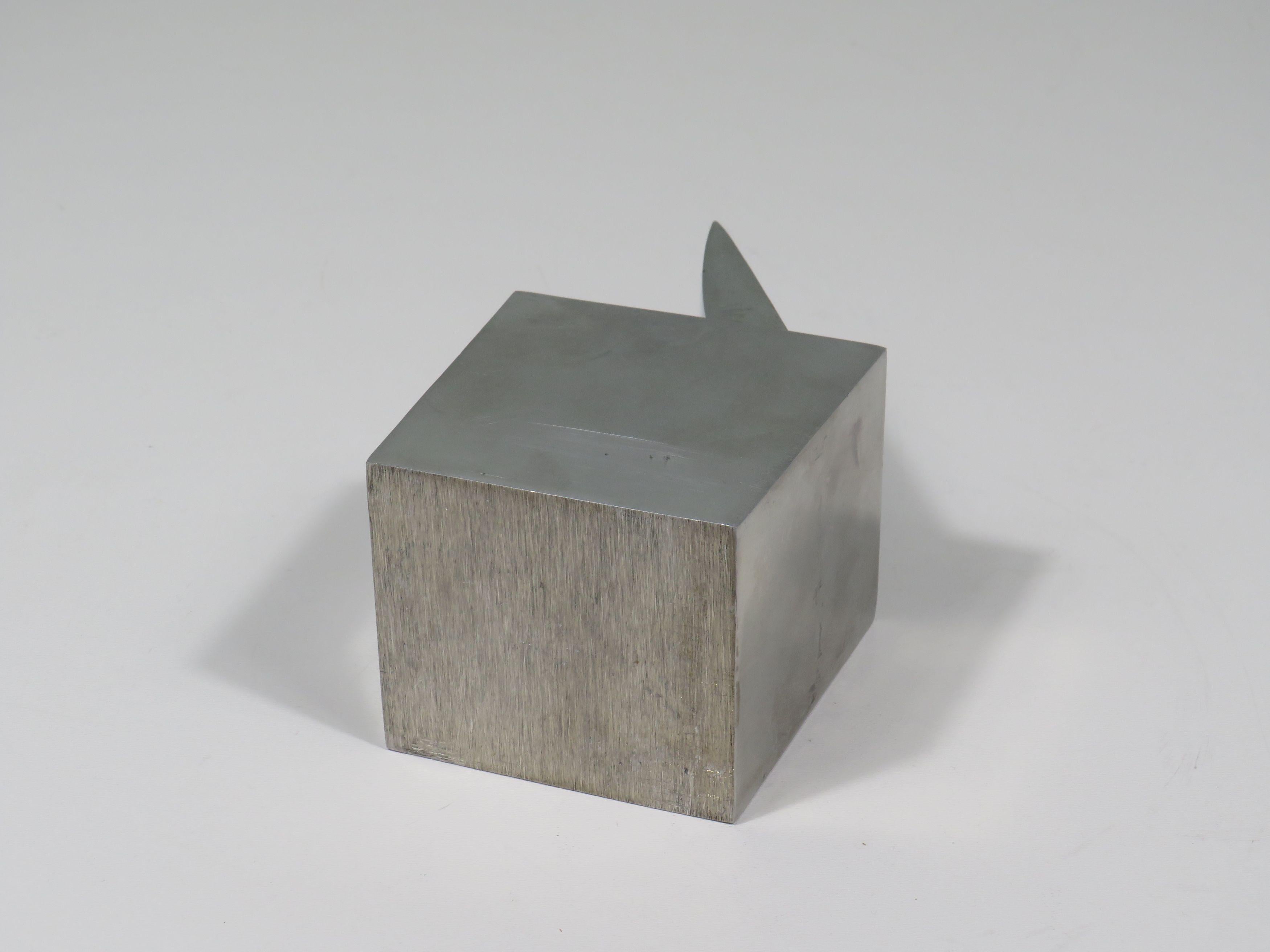 20th Century Brushed stainless steel ashtray ' Ray Hollis' by Philippe Starck for XO, France
