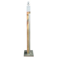 Lampadaire en acier inoxydable brossé de Pierre Cardin pour Laurel