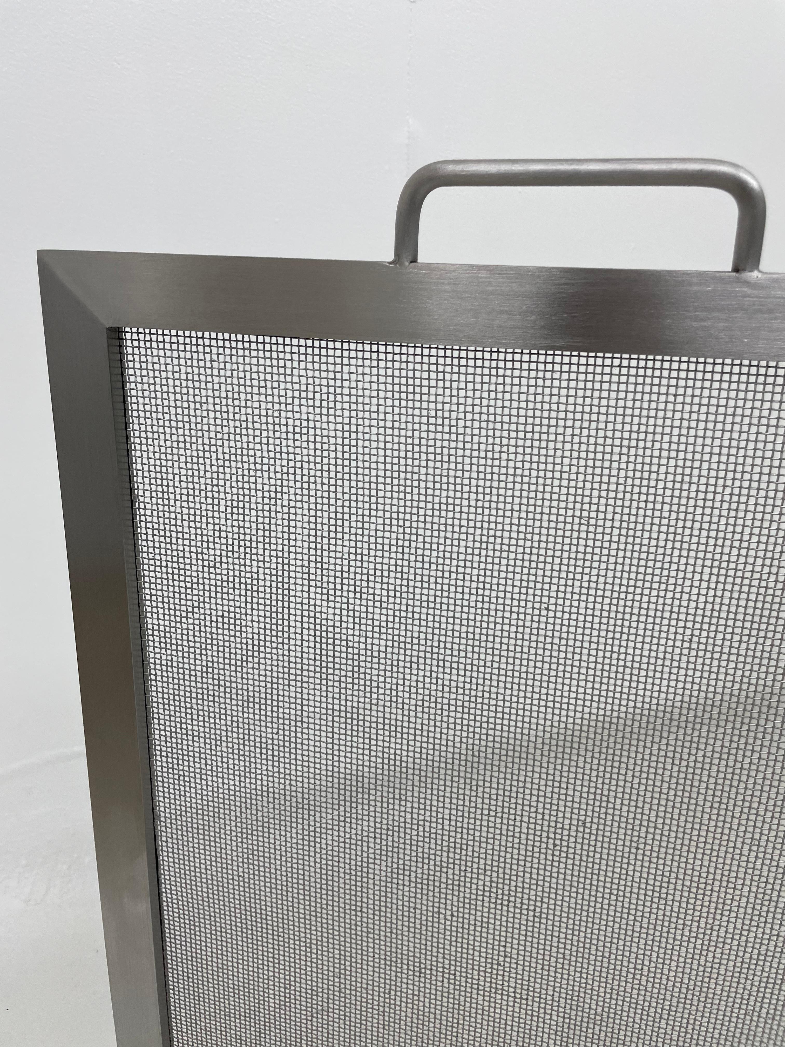 stainless steel fireplace screen
