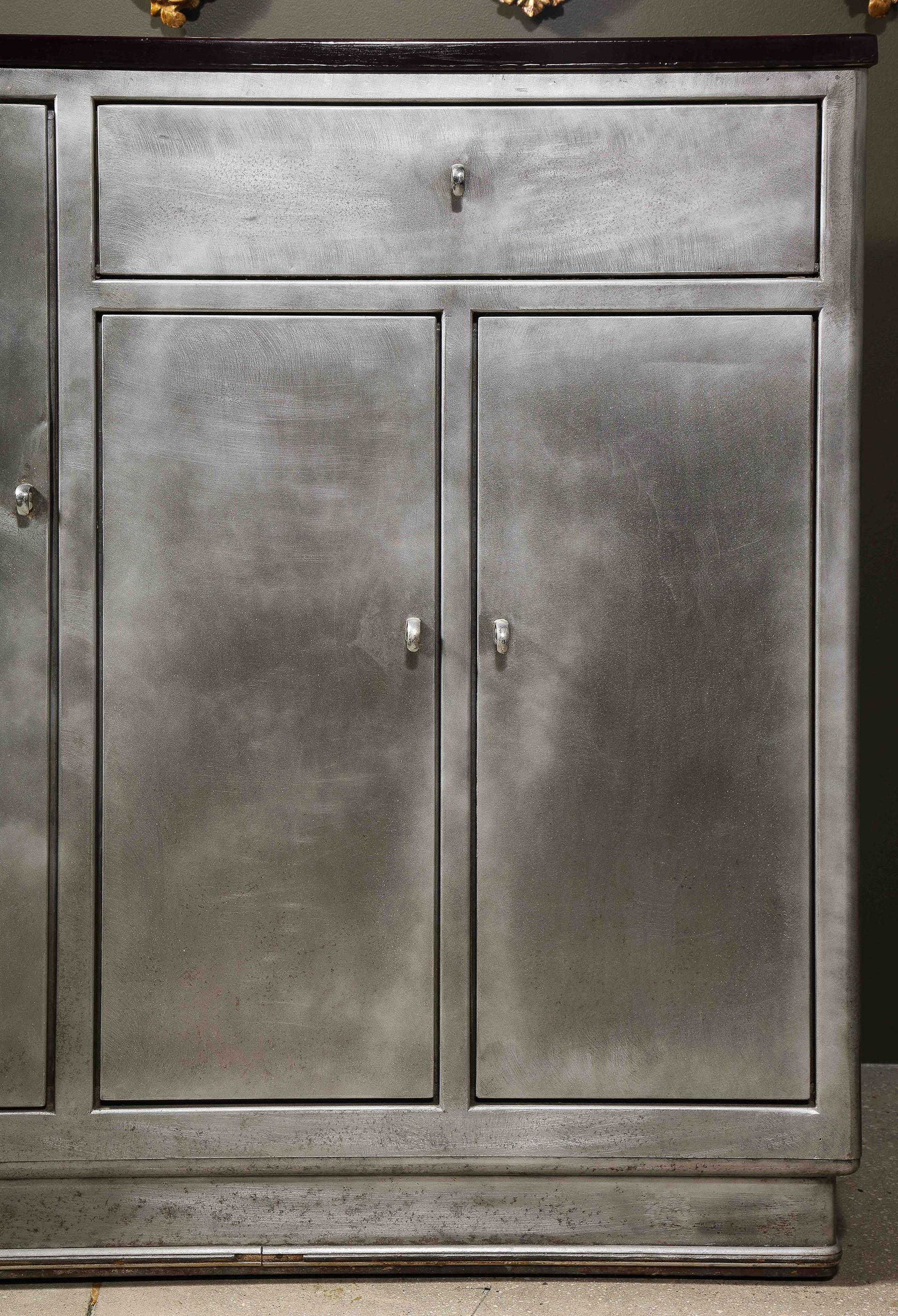 Brushed Steel and Enameled Cabinet 10