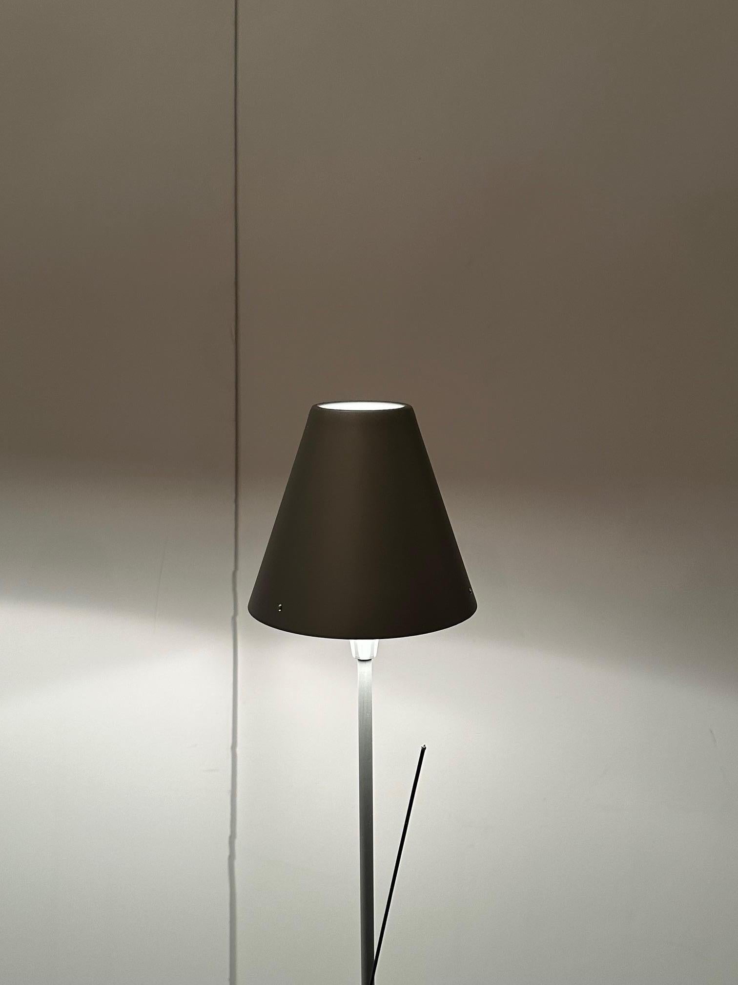 Brushed Steel Elongated Tall Mid Century Modern Table Lamps 4