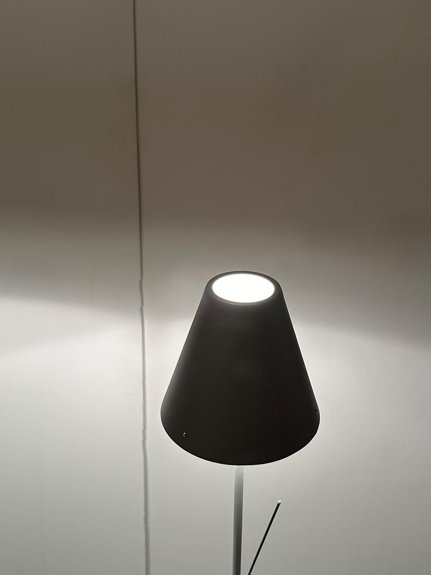 Brushed Steel Elongated Tall Mid Century Modern Table Lamps 3
