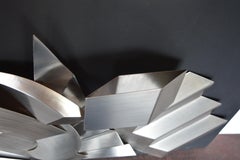 Brushed Steel Wall Sculputure by Bob Stimmel