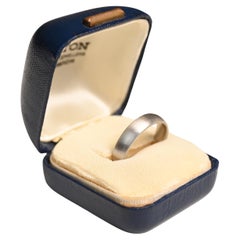 Brushed Wedding Band. Plain Platinum Wedding Band Comfort Fit 5mm No Casted