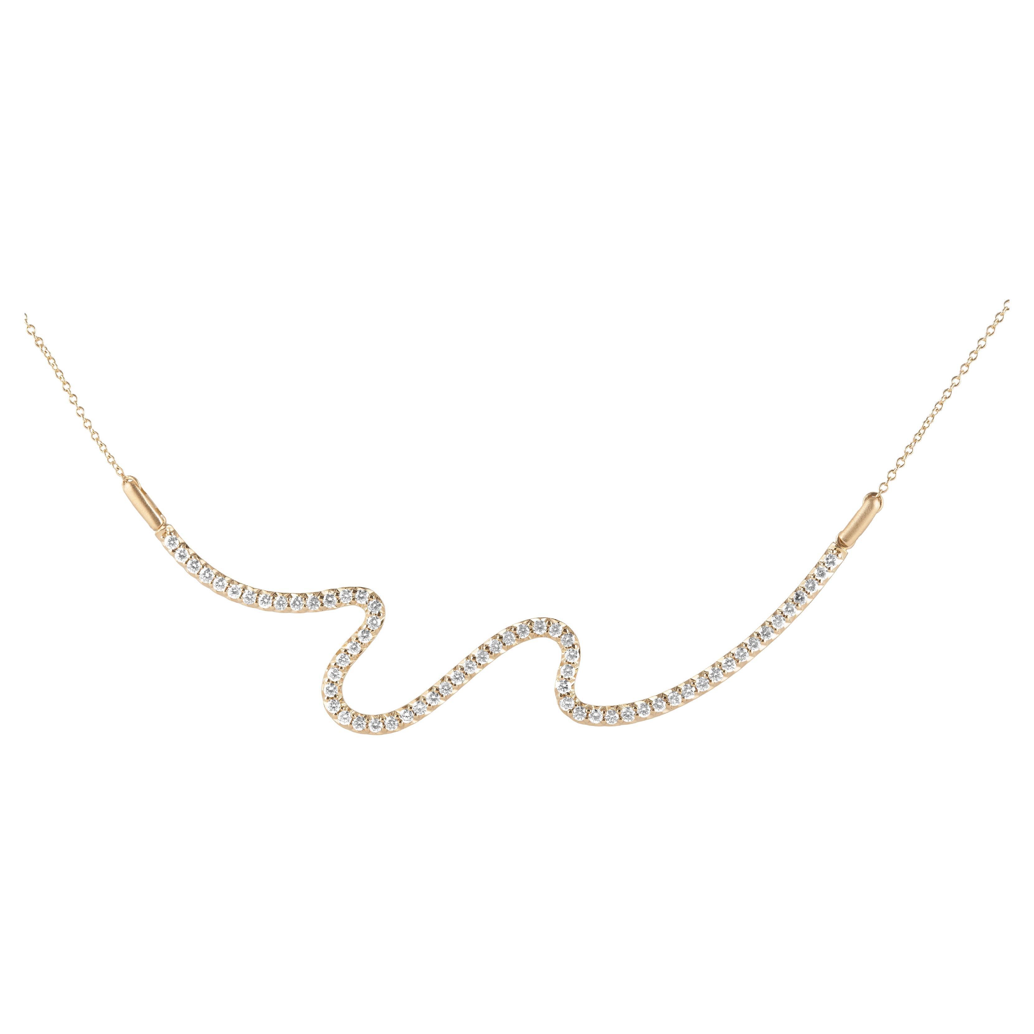 Carelle Pinselstrich-Diamant-Halskette Nr. 62
