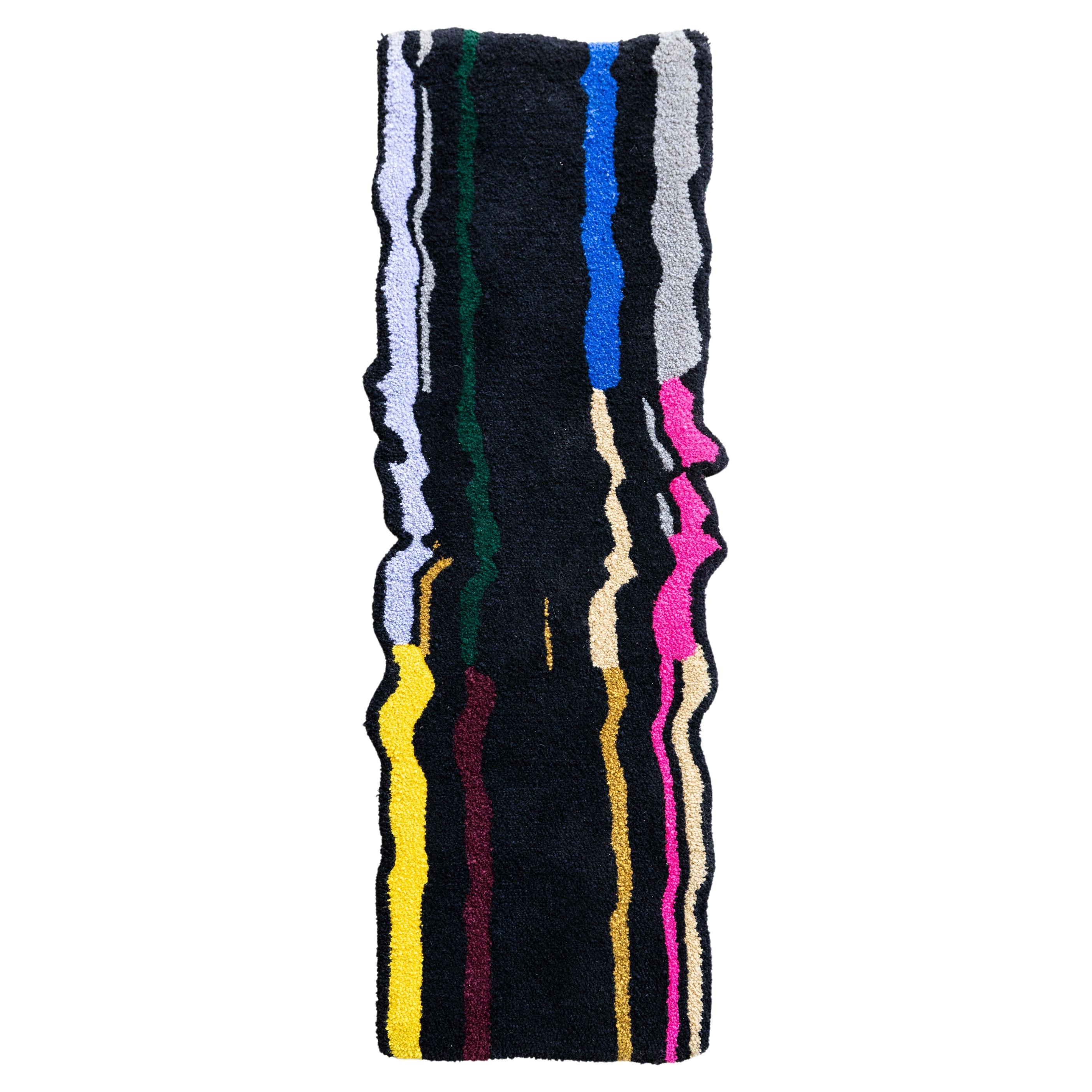 Alfombra con Motivos de Pinceladas, Alfombra Abstracta de Colores (pequeña) en venta