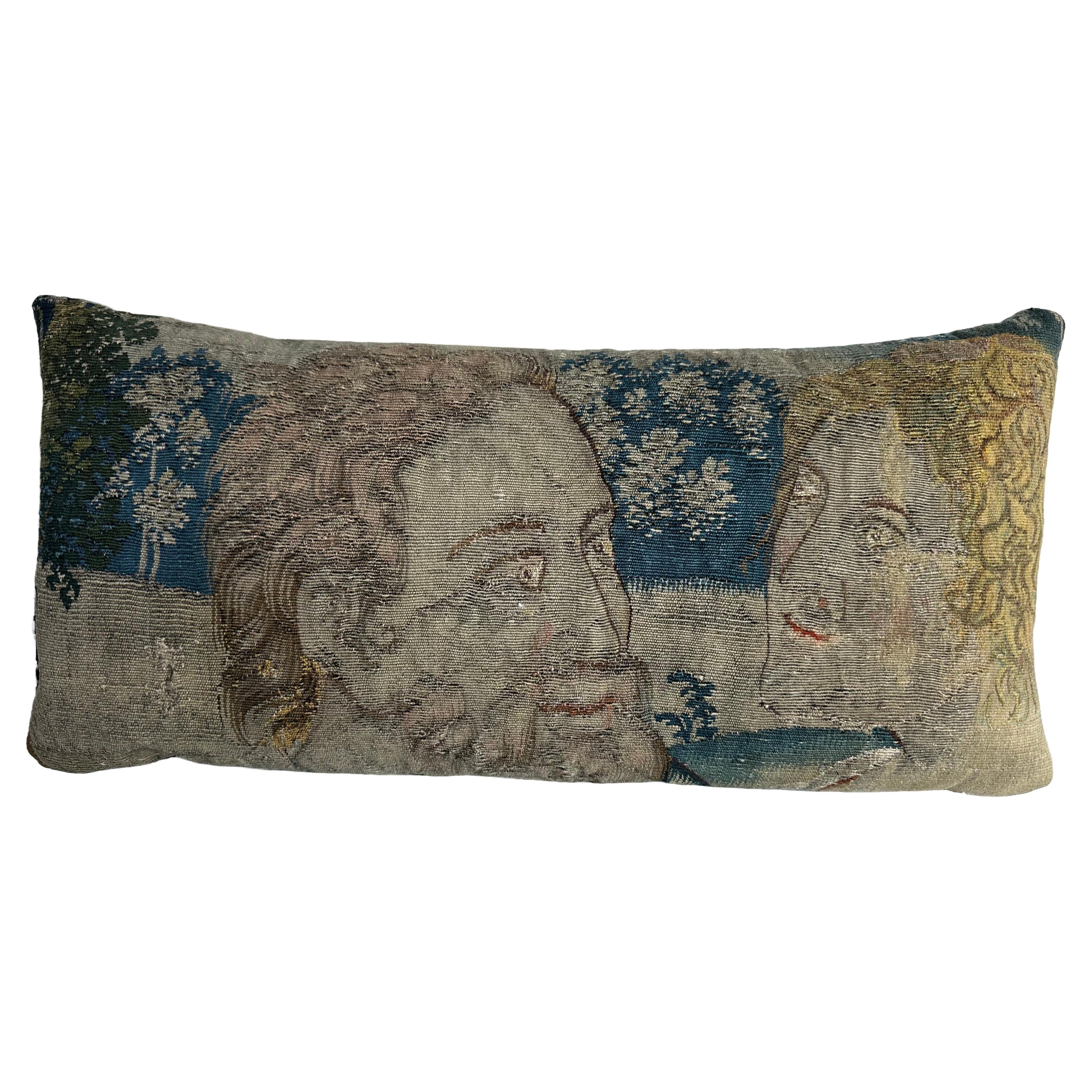 Brussel 16th Century Pillow - 24" X 12" For Sale