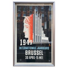 Vintage Brussel 1949 International Exhibition Poster