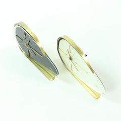 Brussel Era Clock by Prim in White or Black Version, Czechoslovakia, 1950s