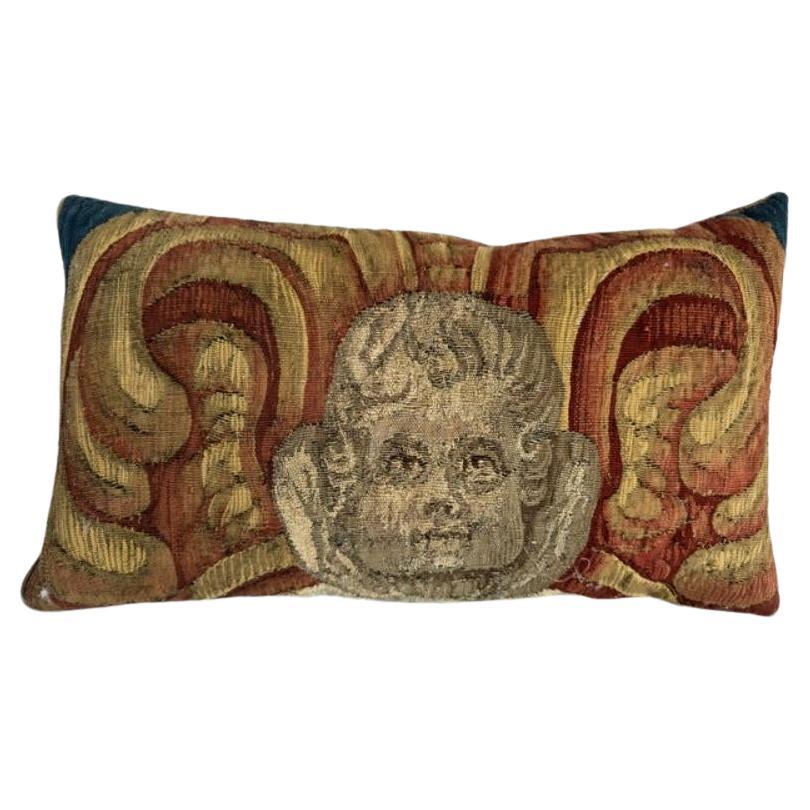 Brussels 16th Century 19" X 11" Pillow For Sale