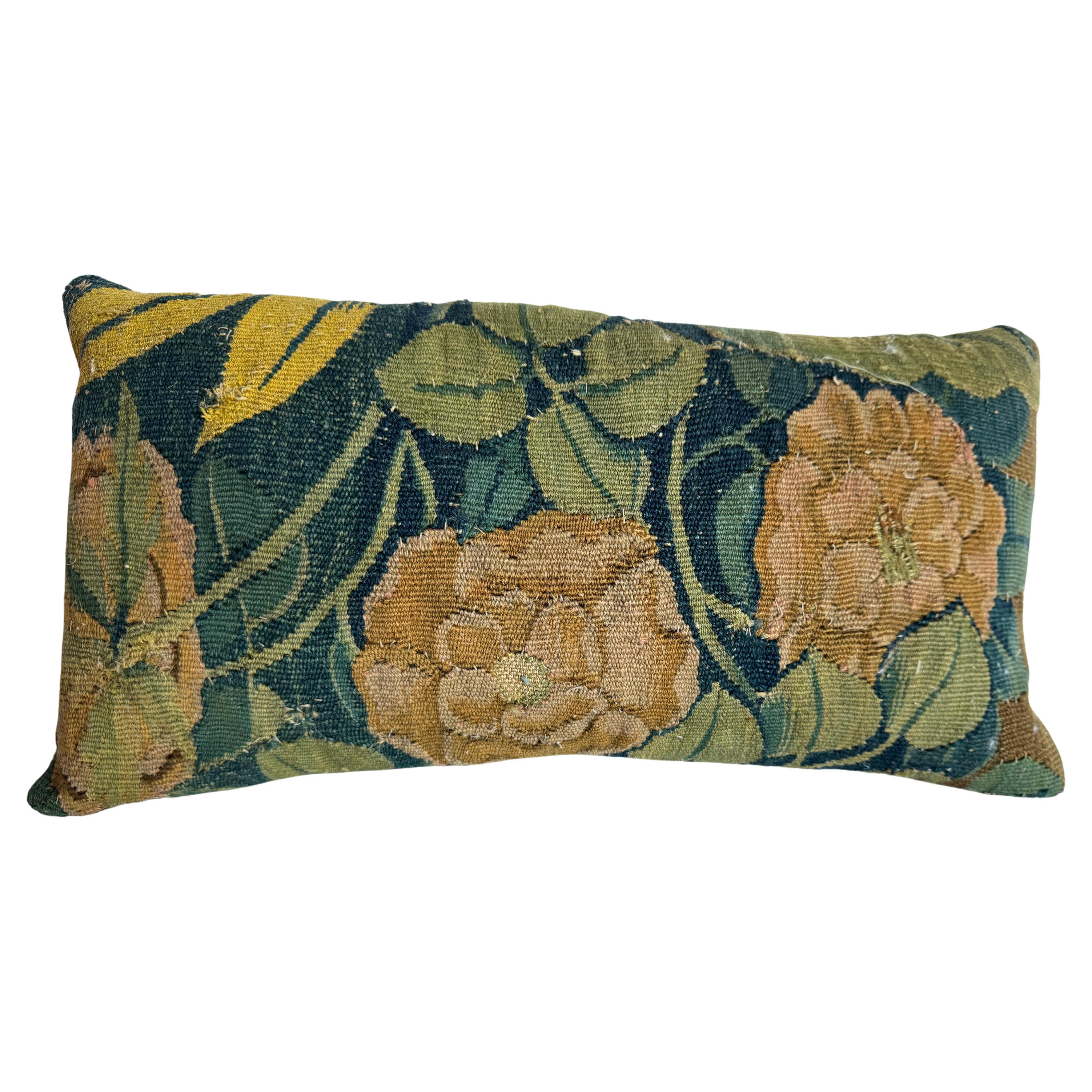  Brussels 16th Century Pillow - 19" X 10" For Sale
