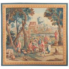 Tapisserie bruxelloise du 18ème siècle de style Teniers 7'9 x 8'7