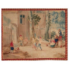 Brussels 18th Century Teniers Tapestry, circa 1780  8' x 6'7