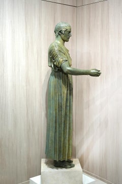 Charioteer of Delphi Life-size Plaster Cast with Original Bronze Inspired Patina