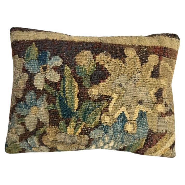 Brussels Flemish 17th Century Tapestry 12" X 9" Pillow