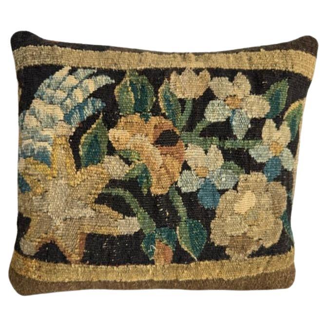 Brussels Flemish 17th Century Tapestry 13" X 12" Pillow