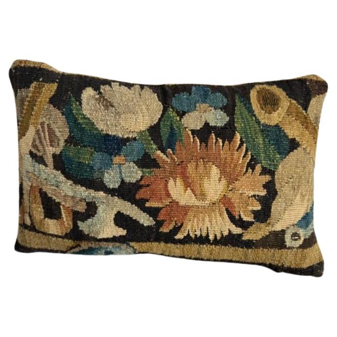 Brussels Flemish 17th Century Tapestry 15" X 10" Pillow For Sale
