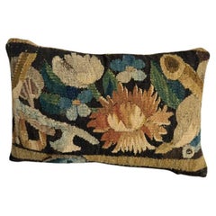 Antique Brussels Flemish 17th Century Tapestry 15" X 10" Pillow