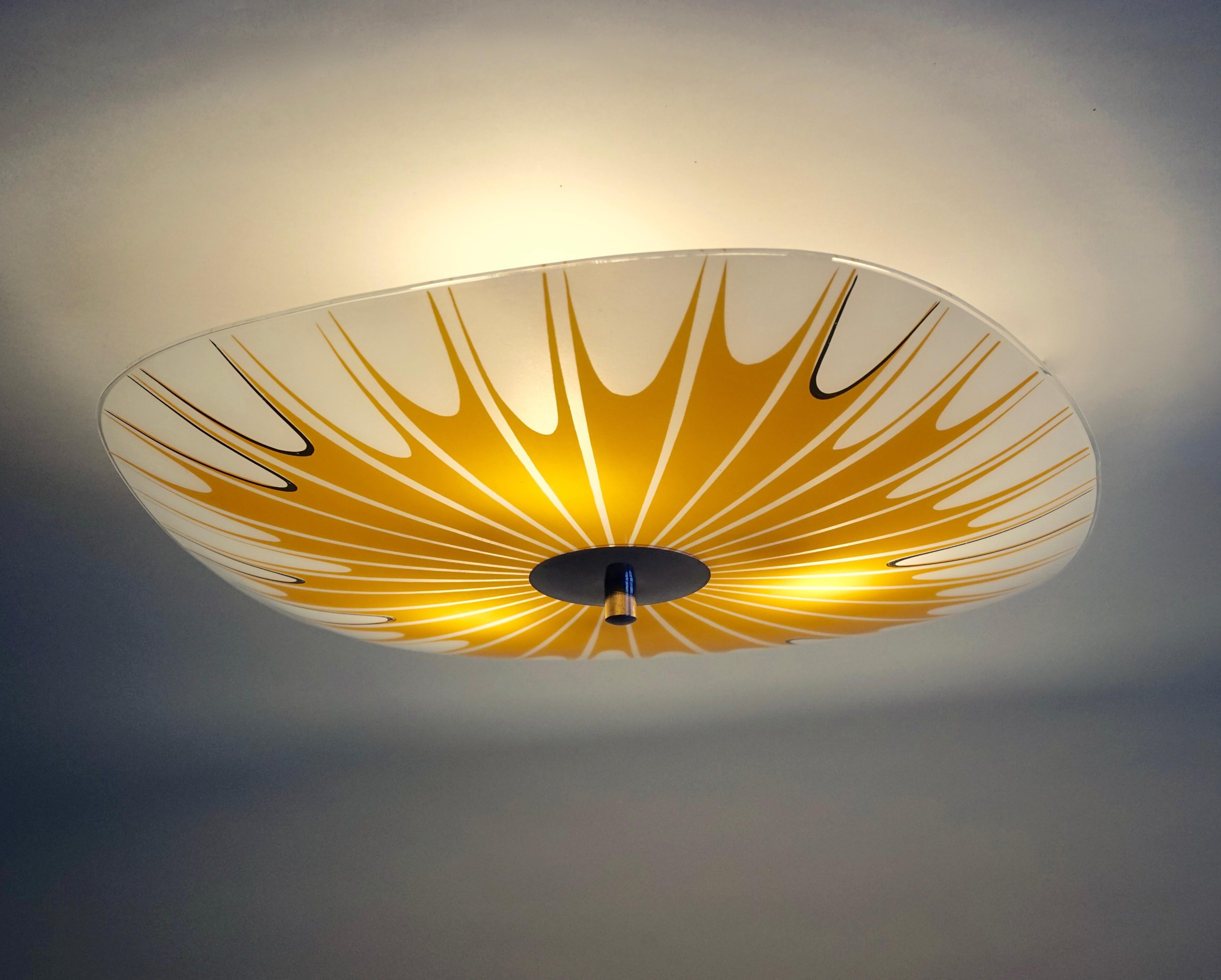 Mid-Century Modern Brussels Styled Ceiling Lamps, 1950s-1960s from Napako For Sale